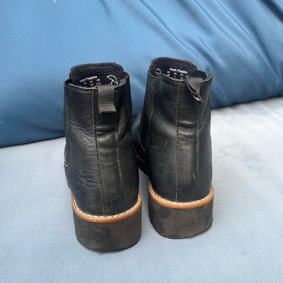 Hush Puppies Black Leather Waterproof Chelsea Boots - Picture 4 of 8